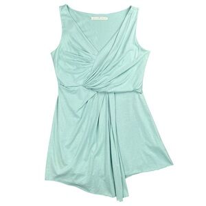 Peruvian Connection Women’s Draped Tunic Top In Teal Size S